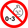 Advarselsmerking 0–3 år: logo + Ikke egnet for barn under 3 år. Inneholder små deler – kvelningsfare.